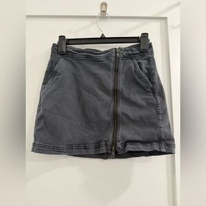 American Eagle Outfitters black denim super stretch x mini skirt w/ side zipper